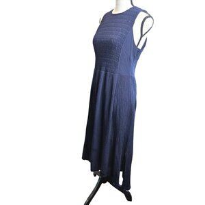 Zara Navy Blue High Low Dress Large Wedding Christmas